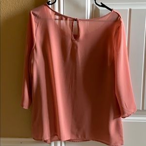 polyester salmon pink Forever 21 top size Large
